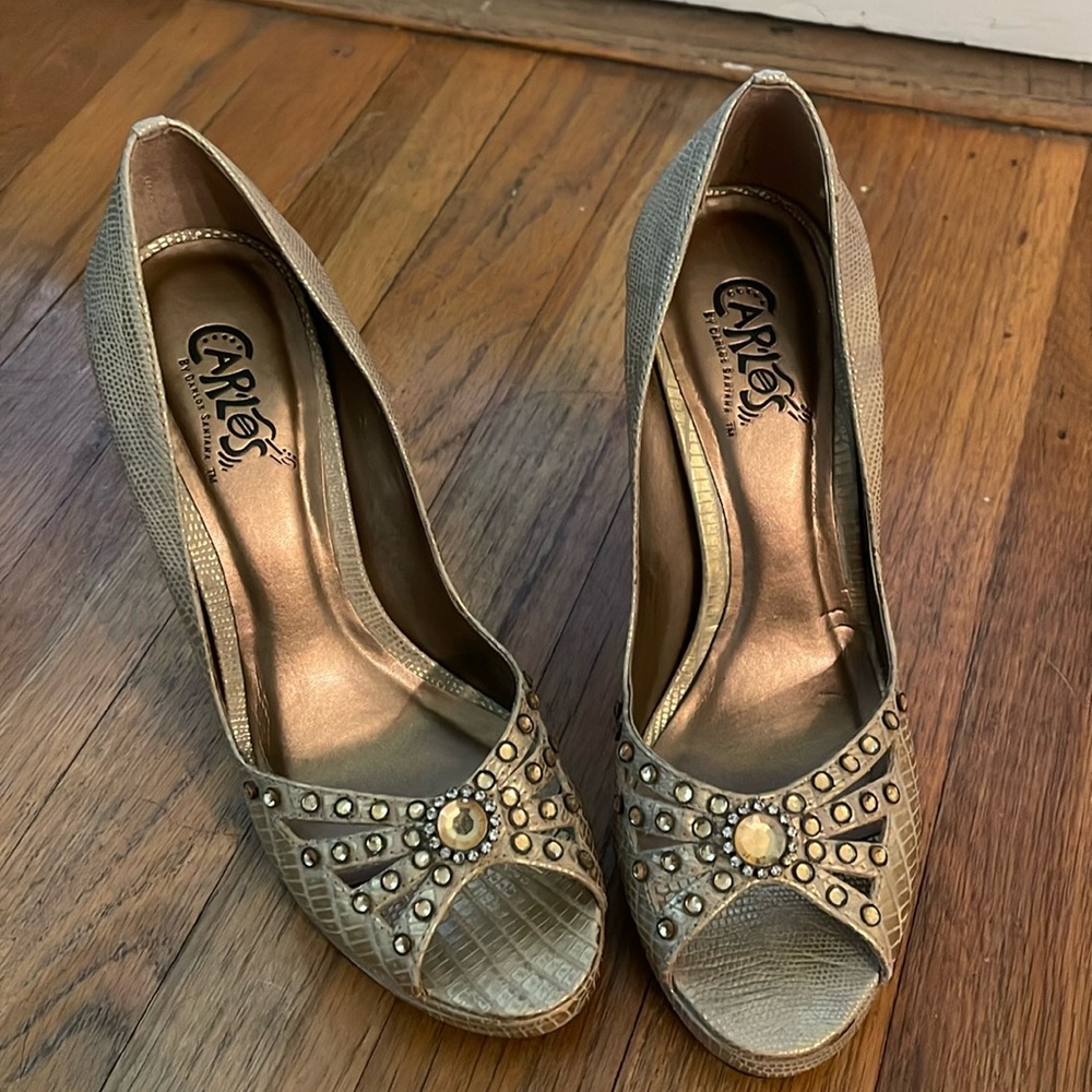 Carlos Santana peep toe heels - Picture 3 of 9